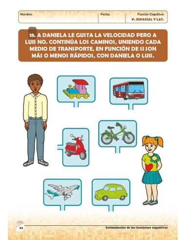 Estimulación de las funciones cognitivas. Nivel 2. Cuaderno 7: Percepción espacial y Lateralidad