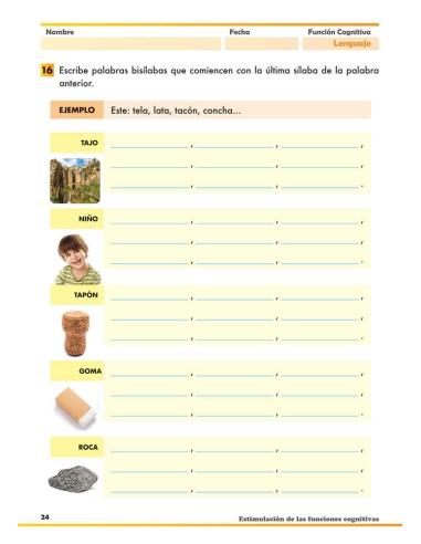 Estimulación de las funciones cognitivas. Nivel adultos. Cuaderno 1: Lenguaje