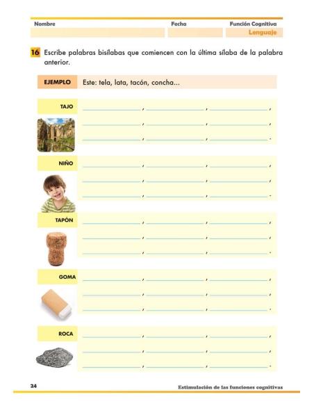 Estimulación de las funciones cognitivas. Nivel adultos. Cuaderno 1: Lenguaje