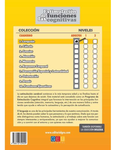 Estimulación de las funciones cognitivas. Nivel adultos. Cuaderno 1: Lenguaje