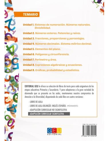 Matemáticas 1. Educación Secundaria. ACI significativa