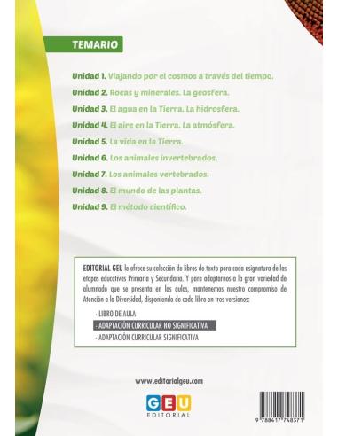 Ciencias de la naturaleza: Biología y geología 1. Educación Secundaria. Programa de refuerzo