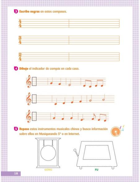Musiqueando 5. Cuaderno de actividades · Educación Primaria