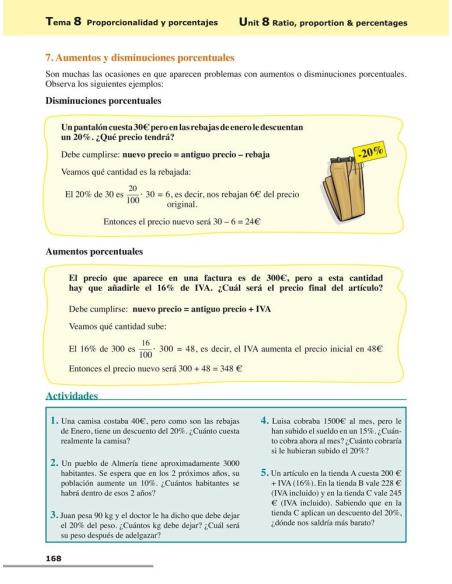Matemáticas 1. Bilingüe (español-inglés) · Educación Secundaria