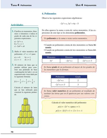 Matemáticas 2. Bilingüe (español-inglés) · Educación Secundaria