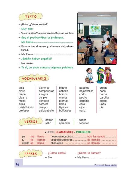Español básico. Proyecto Integra Junior