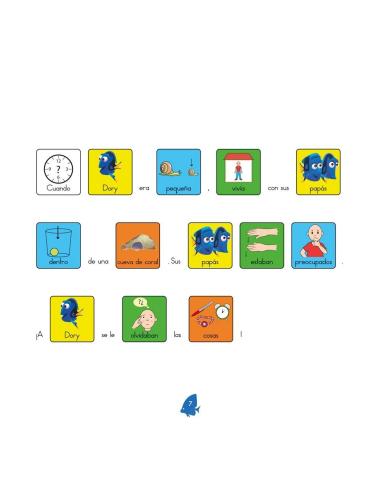 Buscando a Dory · Cuento con pictogramas