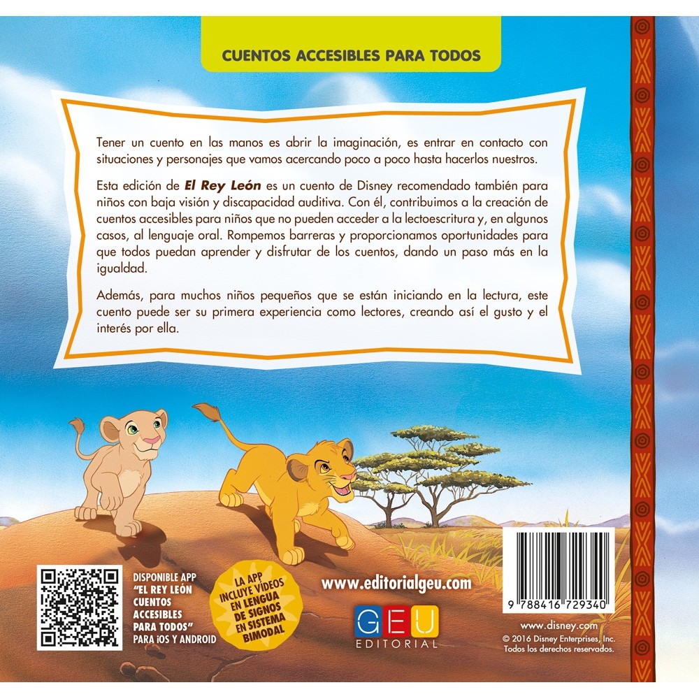 El Rey León · Cuento con lectura facilitada