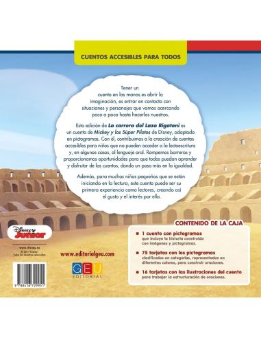 Mickey y los Superpilotos. La carrera del Lazo Rigatoni · Cuento con pictogramas