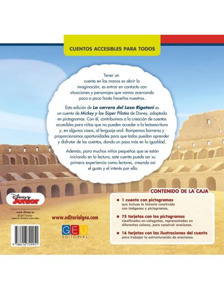 Mickey y los Superpilotos. La carrera del Lazo Rigatoni · Cuento con pictogramas