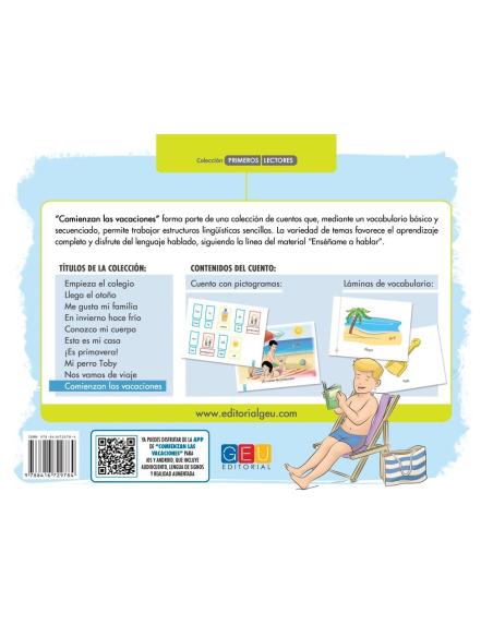 Comienzan las vacaciones · Cuento de estructuración lingüística