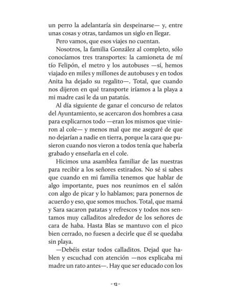 Pablito González de vacaciones en el mar