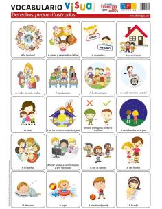 Lámina de vocabulario visual. Derechos peque-ilustrados
