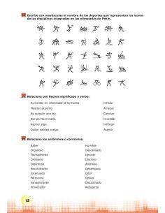 Palabras. Expresión y vocabulario · Nivel 2. Cuaderno 8: Los deportes y el juego 2
