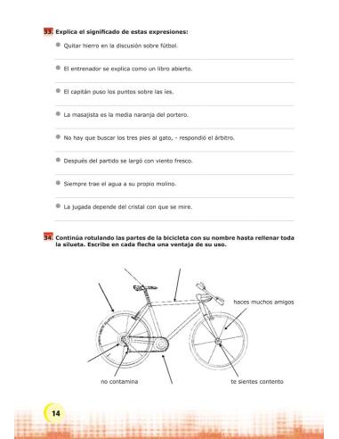 Palabras. Expresión y vocabulario · Nivel 2. Cuaderno 8: Los deportes y el juego