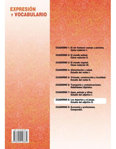 Palabras. Expresión y vocabulario · Nivel 2. Cuaderno 8: Los deportes y el juego