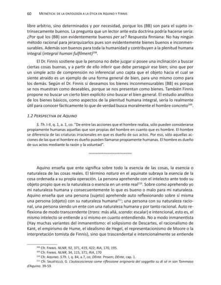 Metaética: de la ontología a la ética en Aquino y Finnis