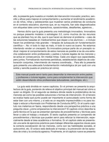 Problemas de conducta: Intervención conjunta de padres y profesores