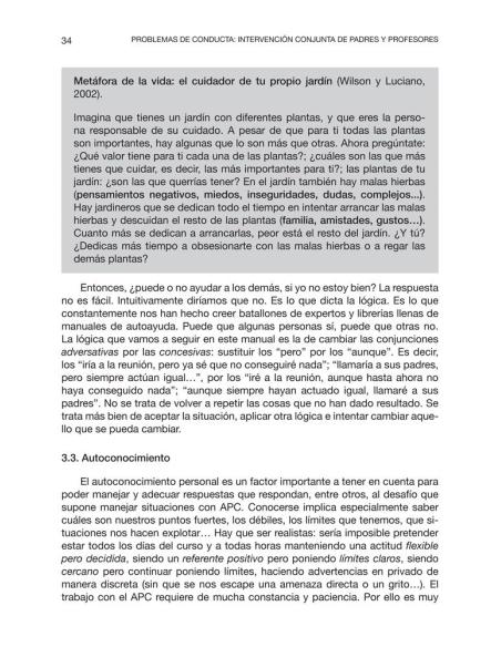 Problemas de conducta: Intervención conjunta de padres y profesores