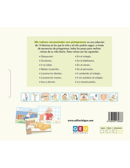 Mis rutinas secuenciadas con pictogramas (versión chica)