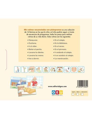 Mis rutinas secuenciadas con pictogramas (versión sin género)