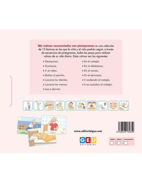 Mis rutinas secuenciadas con pictogramas (versión chico)