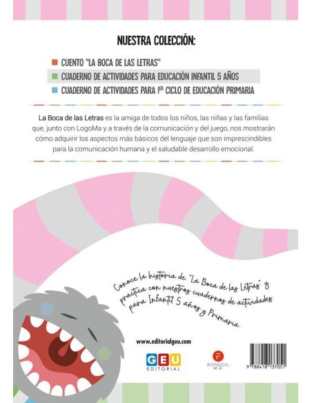 La Boca de las Letras · Cuaderno de actividades para Educación Infantil 5 años