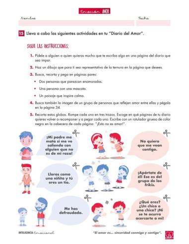 Inteligencia emocional: Amor - 3º ciclo de primaria