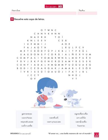 Inteligencia emocional: Amor - 3º ciclo de primaria