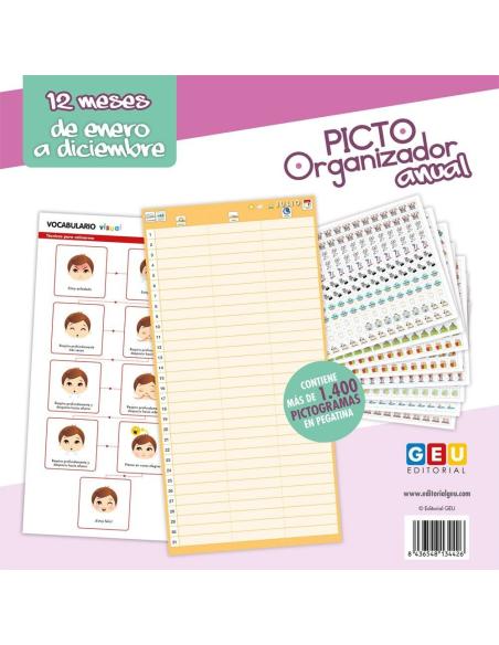 Picto-organizador anual