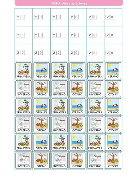 Libreta de pegatinas con pictogramas El colegio