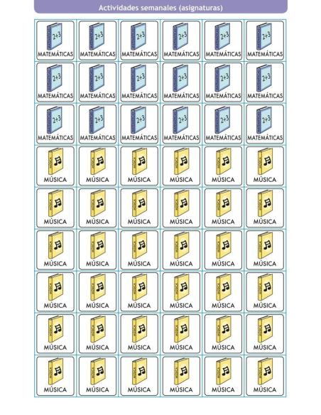 Libreta de pegatinas con pictogramas El colegio