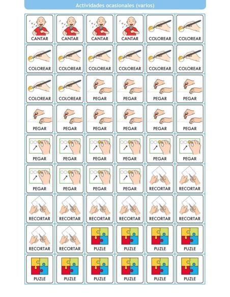 Libreta de pegatinas con pictogramas El colegio