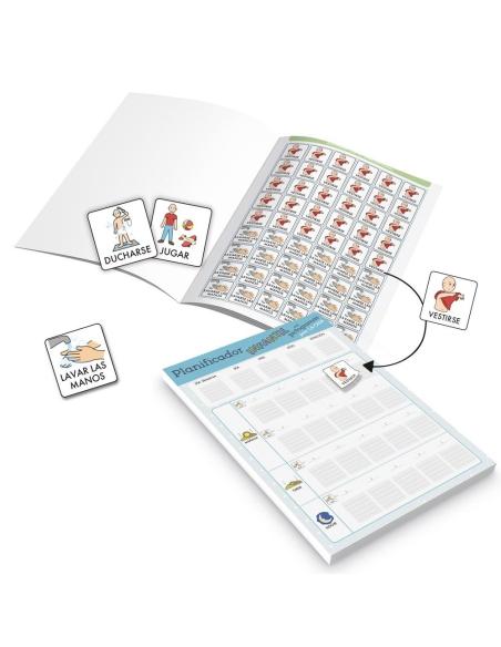 Pack planificador + libreta de pegatinas la casa GEU