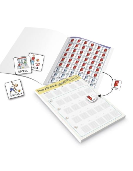 Pack planificador + libreta de pegatinas el colegio GEU