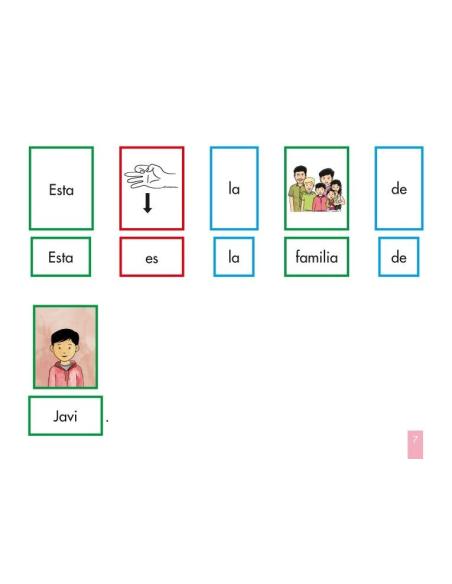 Me gusta mi familia · Cuento de estructuración lingüística