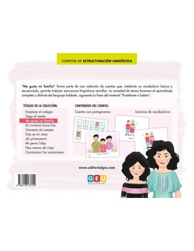 Me gusta mi familia · Cuento de estructuración lingüística
