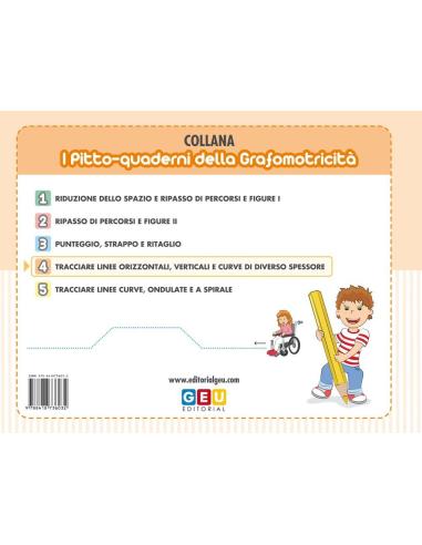 Pictocuaderno de grafomotricidad 4: Trazado de líneas horizontales, verticales y onduladas