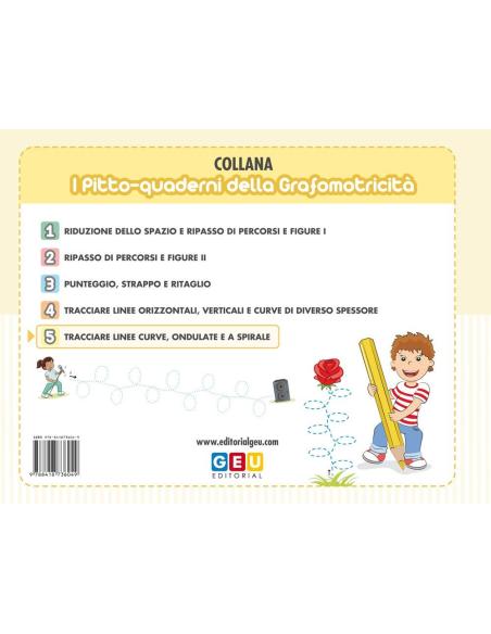 Pictocuaderno de grafomotricidad 5: Trazado de líneas curvas, circulares y bucles