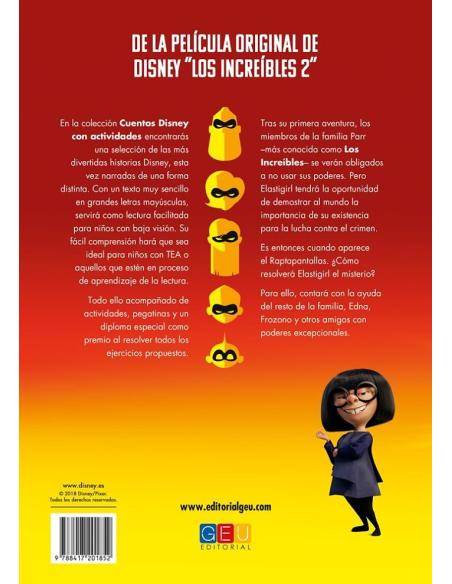 Los Increíbles 2. Cuentos Disney con actividades