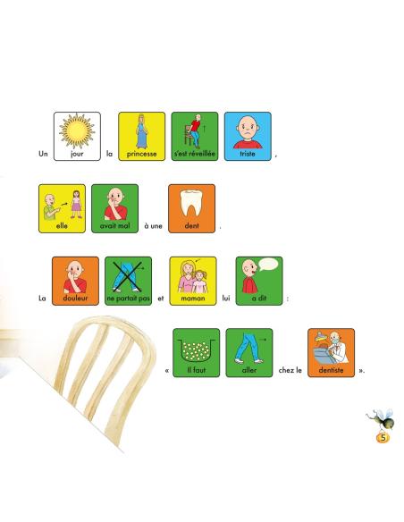 LA PRINCESSE VA CHEZ LE DENTISTE · AVEC DES PICTOGRAMMES