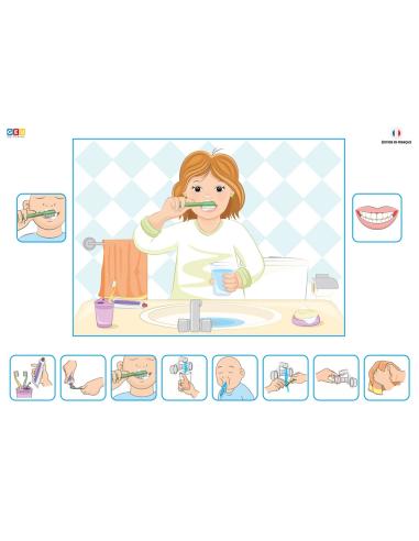 MA ROUTINE ÉTAPE PAR ÉTAPE AVEC DES PICTOGRAMMES (VERSION FILLE)