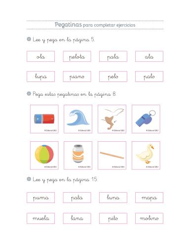 Lecturas comprensivas 1. Leo sílabas directas...