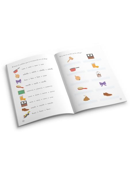 Lecturas comprensivas 2. Leo sílabas directas 2. Pauta cuadrícula