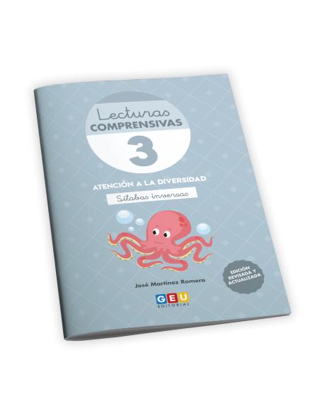 Lecturas comprensivas 3. Leo sílabas inversas. Pauta cuadrícula