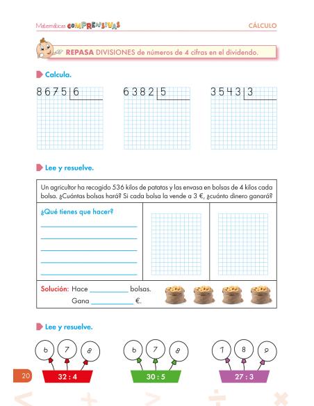 Cuaderno de Refuerzo de Matemáticas comprensivas - Cálculo 8