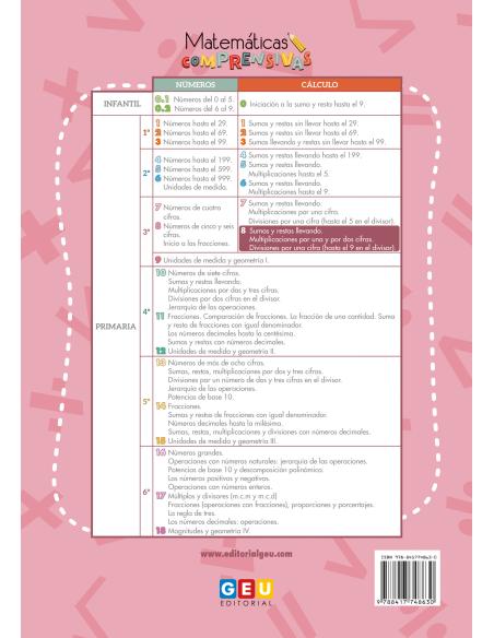 Cuaderno de Refuerzo de Matemáticas comprensivas - Cálculo 8