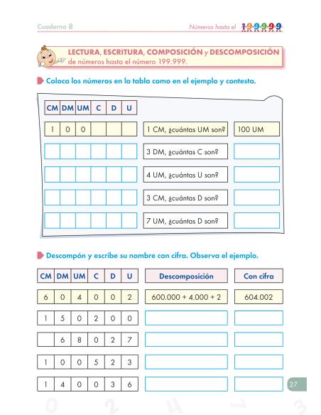 Cuaderno de Refuerzo de Matemáticas comprensivas. Números 8