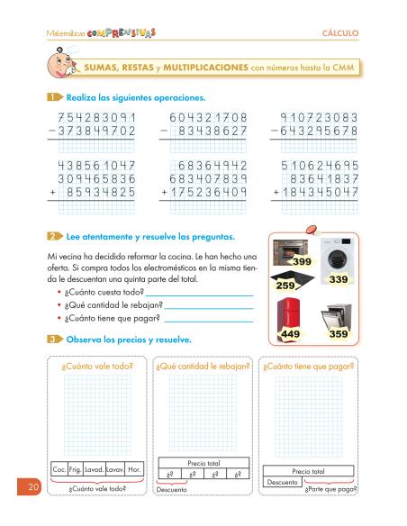 Cuaderno de Refuerzo de Matemáticas comprensivas. Números y Cálculo 13