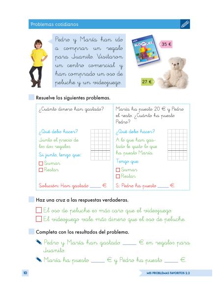 Mis Problemas Favoritos 2.2 Dos operaciones: Sumas y Restas